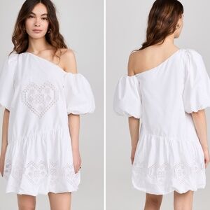 RHODE White One Shoulder Dress